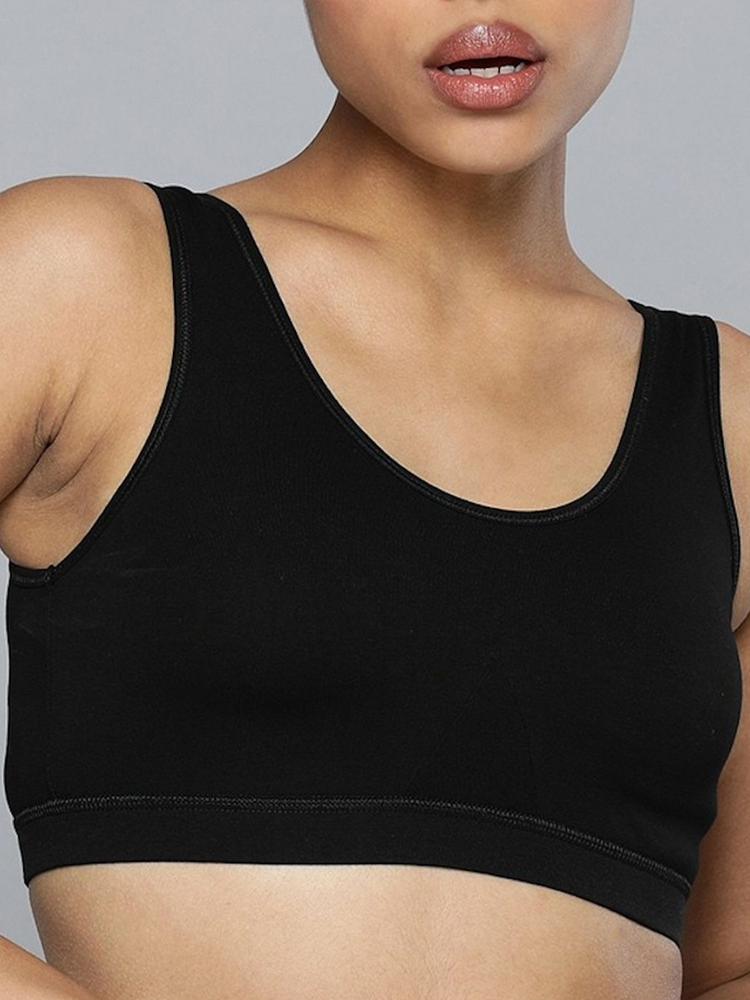 DressBerry Black Full Coverage Anti Microbial Bio-Wash & Rapid-Dry Workout Bra