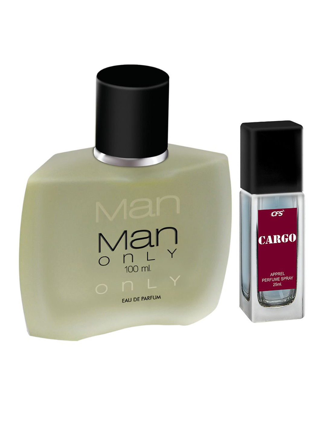 CFS Set of Man Only Black Eau De Parfum - 100ml & Cargo Blue Apparel Perfume - 25ml