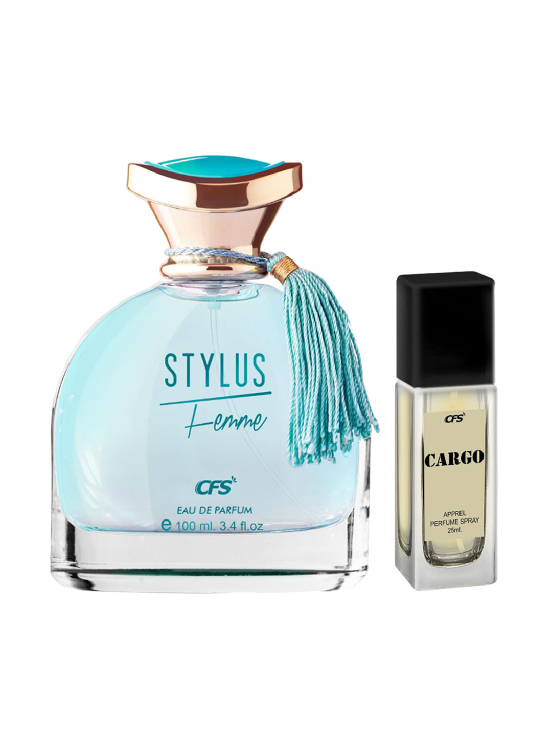 CFS Stylus Blue Eau De Parfum - 100ml & Cargo Khakhi Perfume- 25ml