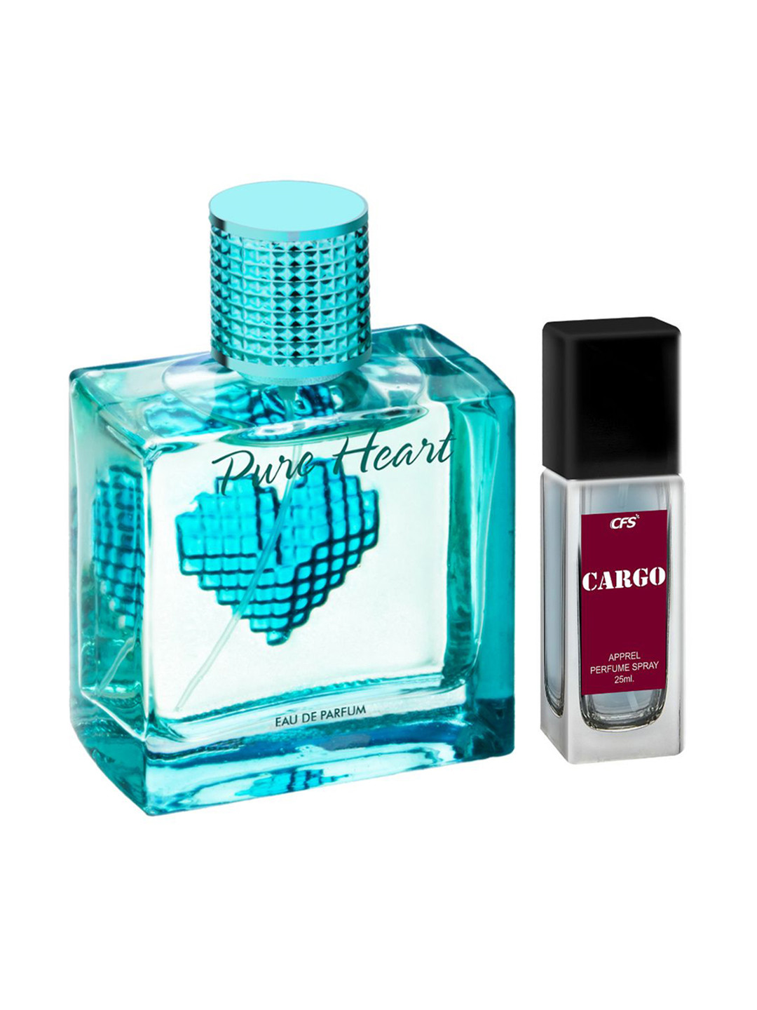CFS Set of Pure Heart Blue Eau De Parfum - 100ml & Cargo Blue Apparel Perfume - 25ml