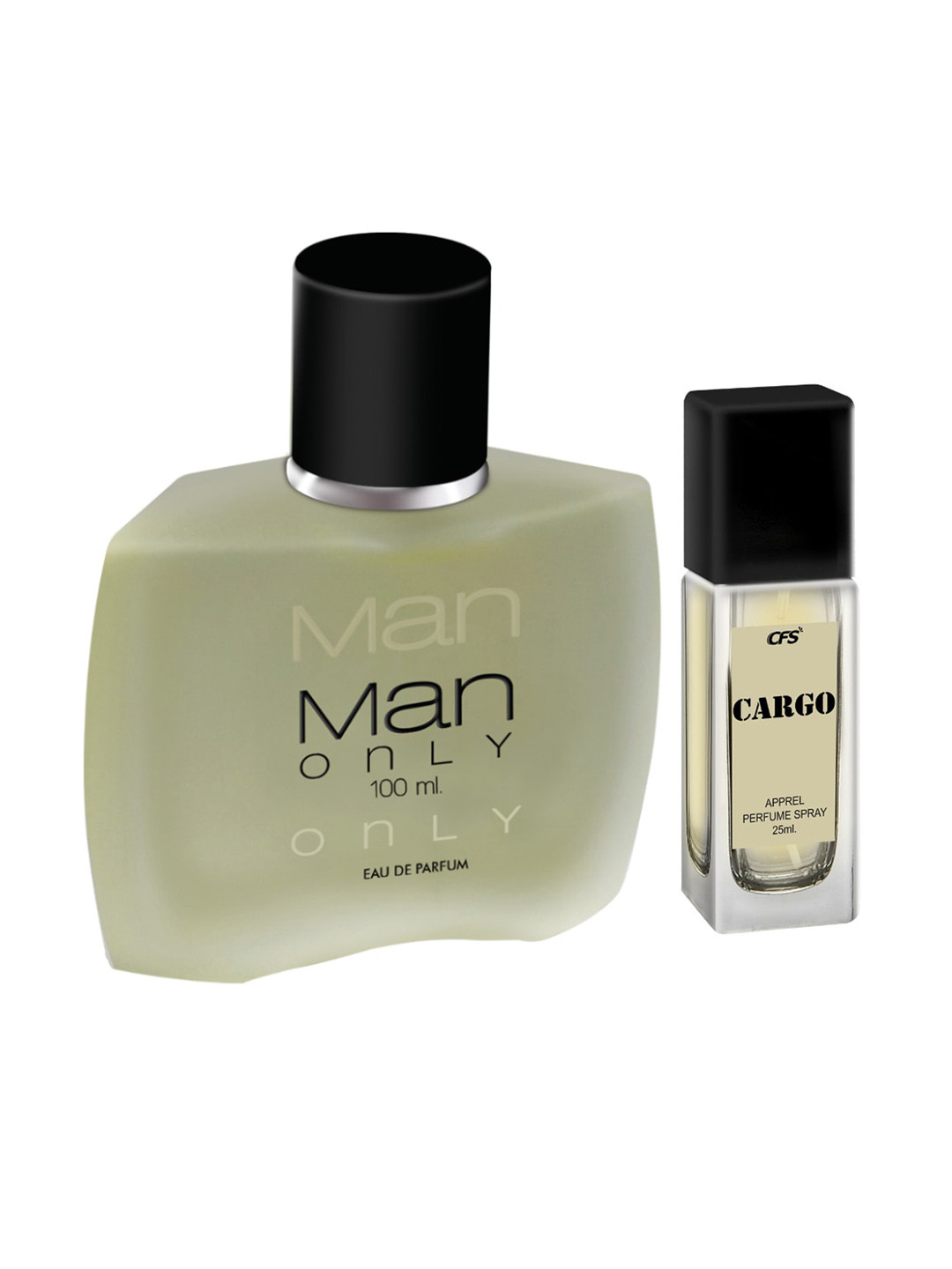 CFS Set of Man Only Black Eau De Parfum - 100ml & Cargo Khakhi Apparel Perfume - 25ml