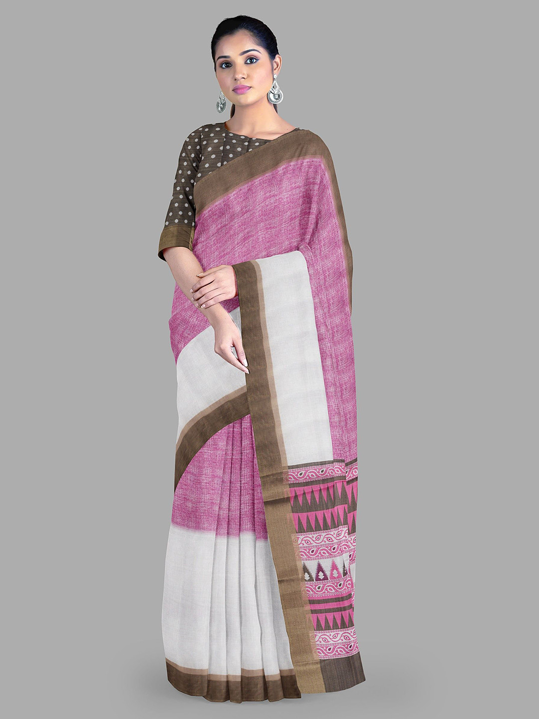 The Chennai Silks Colourblocked Kota Saree