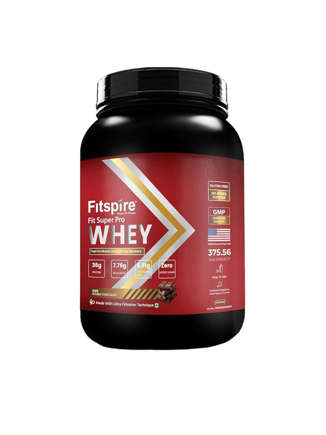 FITSPIRE Fit Super Pro Whey Proteins Double Chocolate - 2lbs