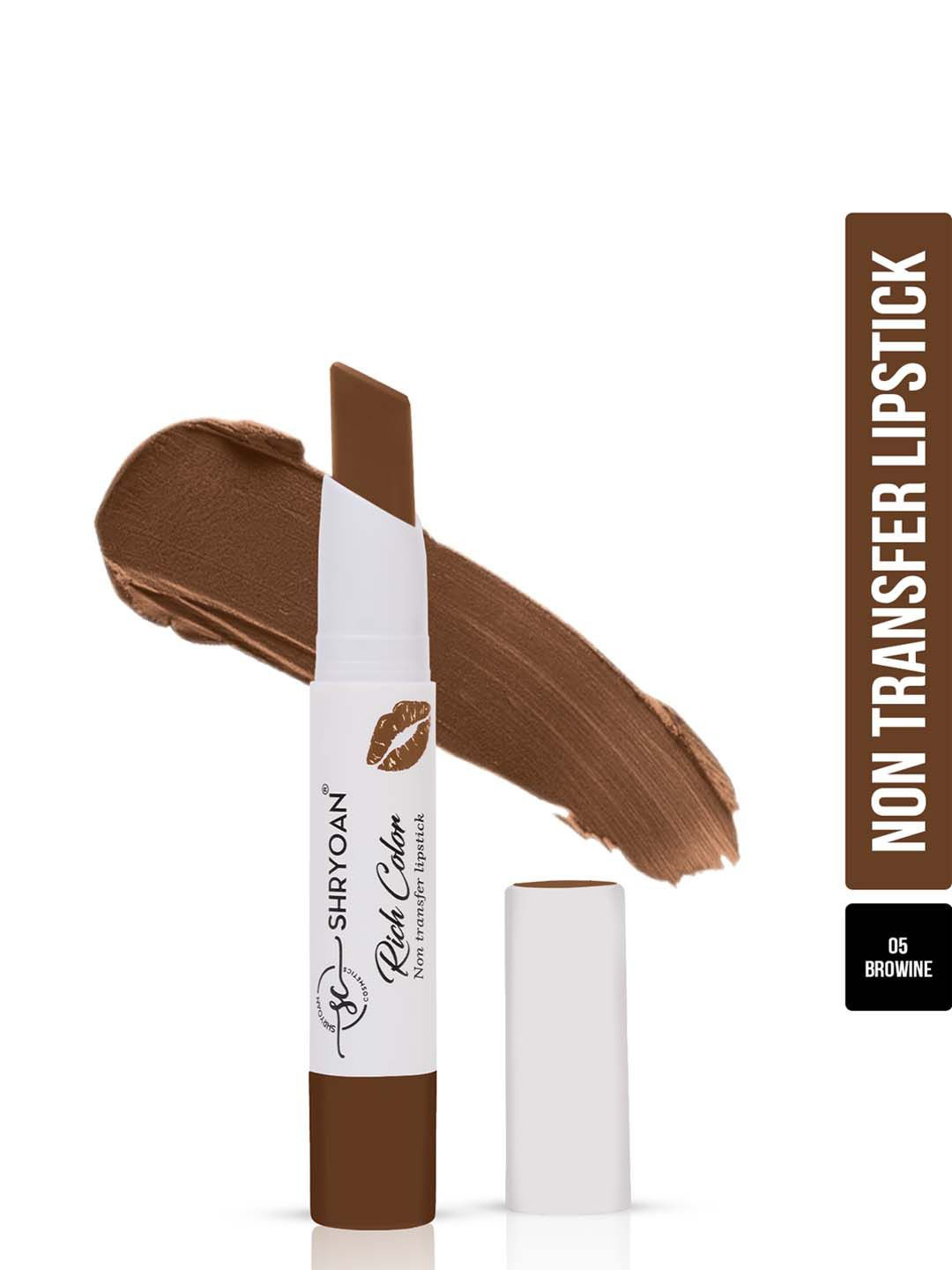 SHRYOAN Rich Color Long Stay & Waterproof Non-Transfer Matte Lipstick - Brownie 05
