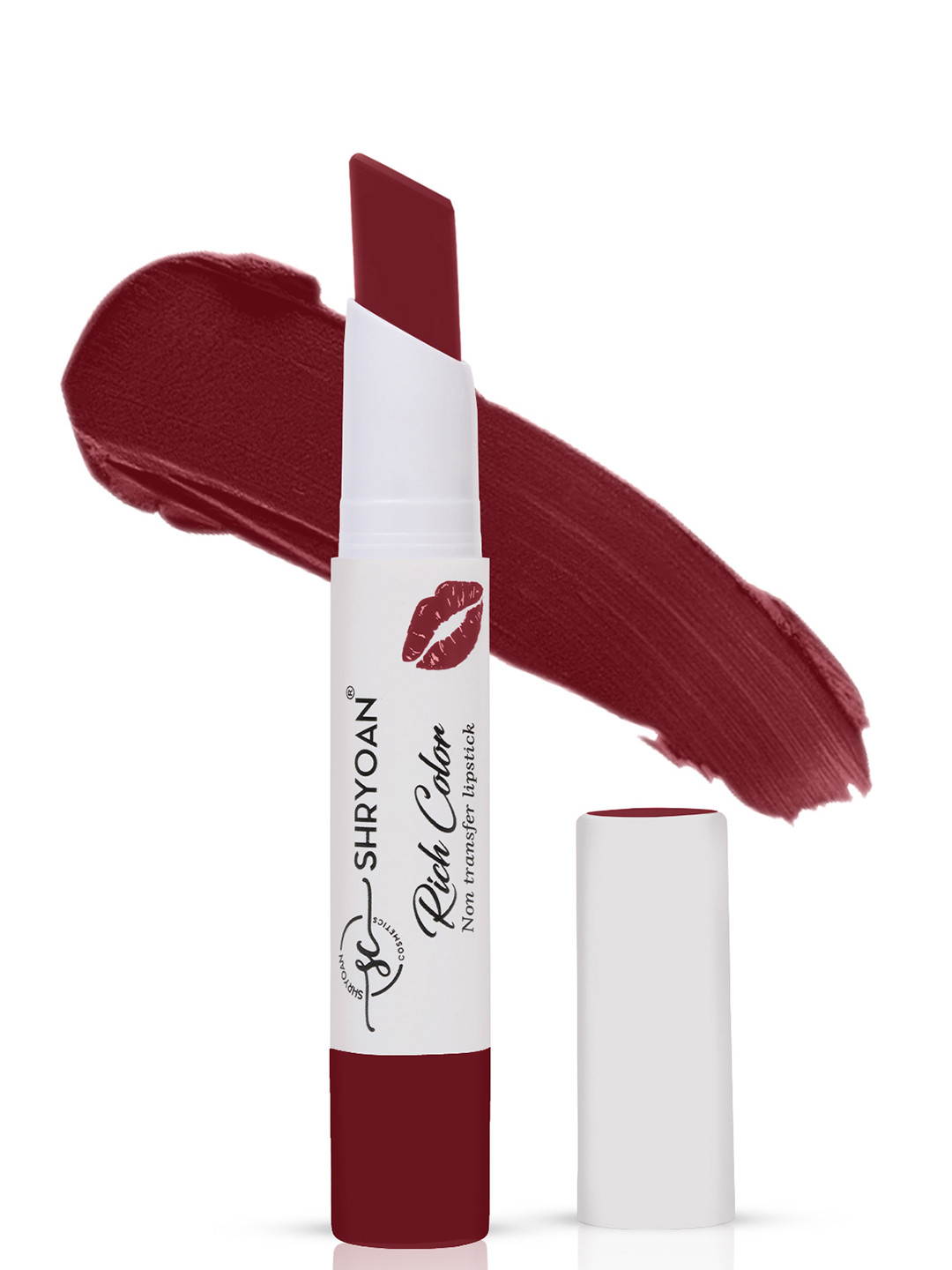 SHRYOAN Rich Color Non-Transfer Waterproof Matte Finish Lipstick- 3.2g- Grape Fruit-15