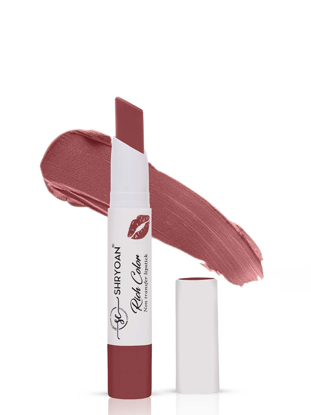SHRYOAN Rich Color Non-Transfer Waterproof Matte Finish Lipstick-3.2gm - Creamsicle-04