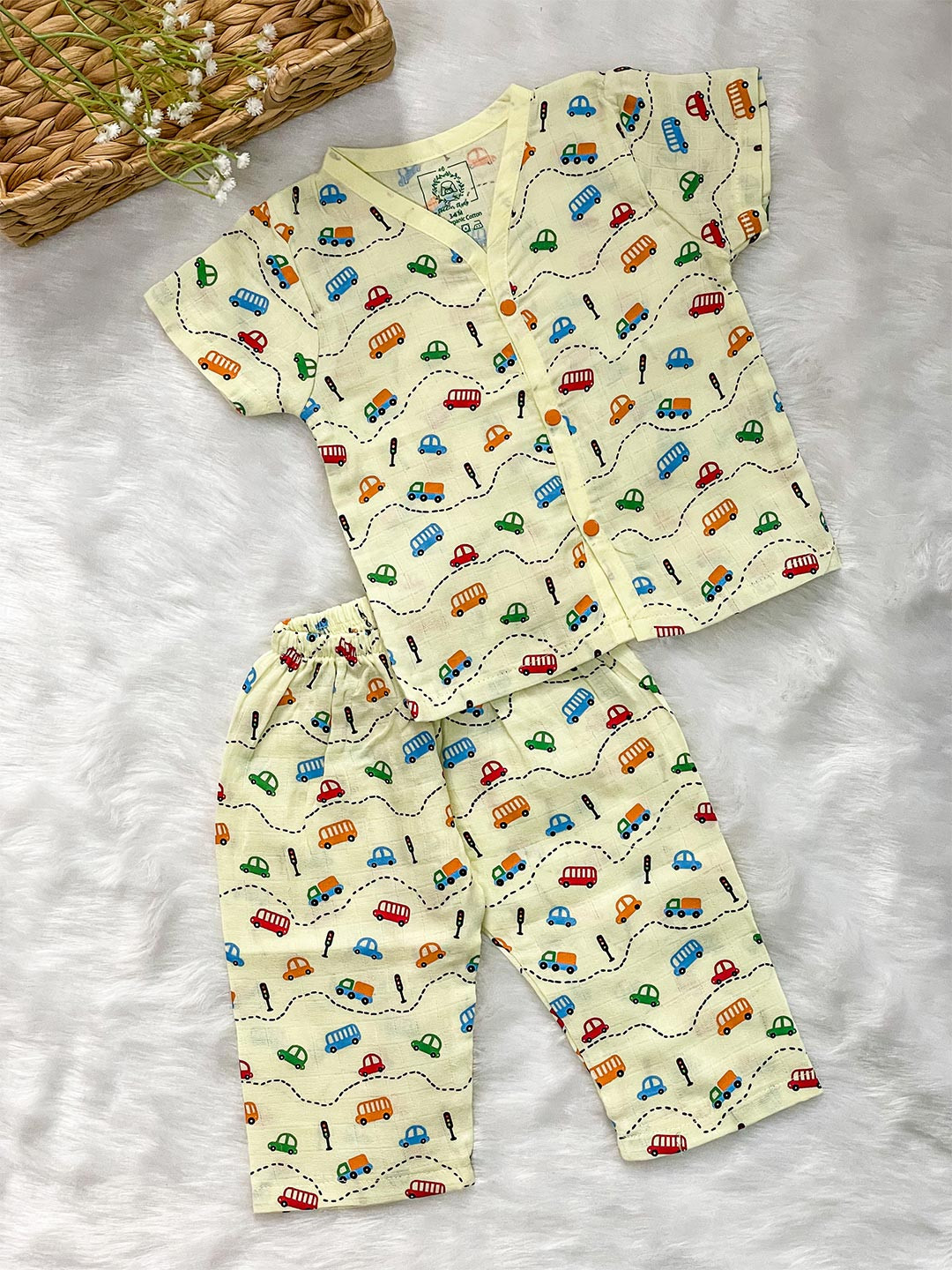 A Toddler Thing Kids Graphic Printed Organic Cotton Night suit