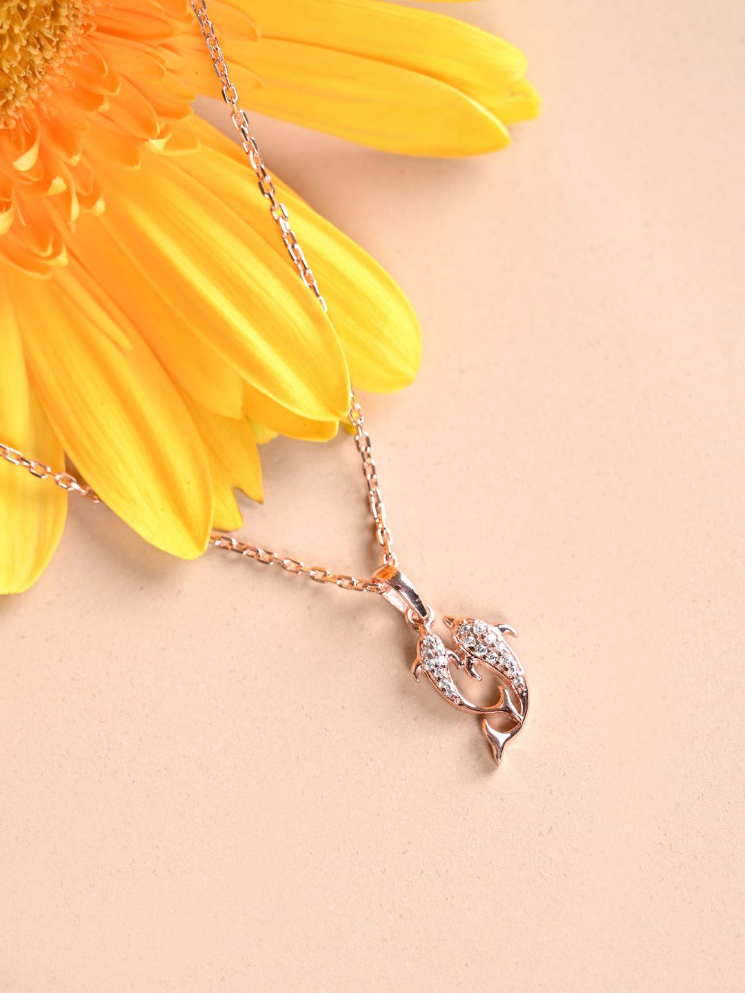 Clara Rose Gold-Plated Animal Shaped Pendants with Chains