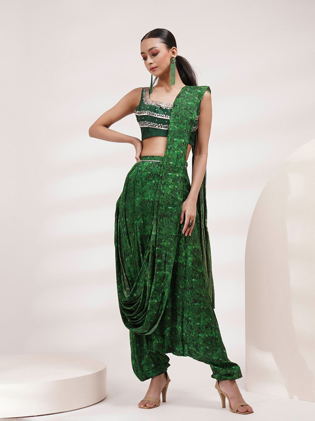 Breathe by Aakanksha Singh Floral Dhoti Saree