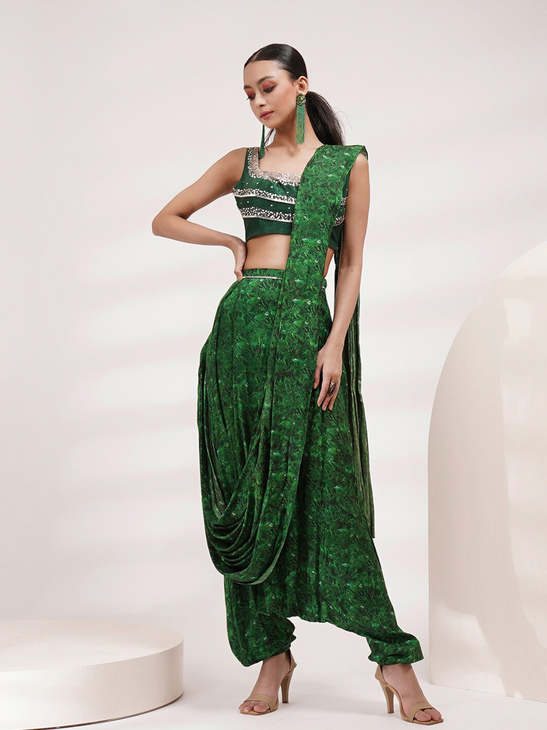 Breathe by Aakanksha Singh Sequinned  Dhoti Saree