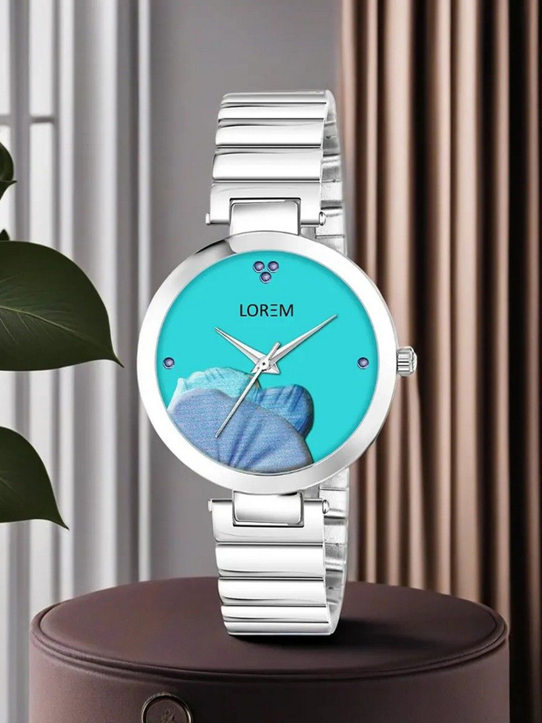 LOREM Women Printed Dial & Stainless Steel Straps Analogue Watch LR310-B