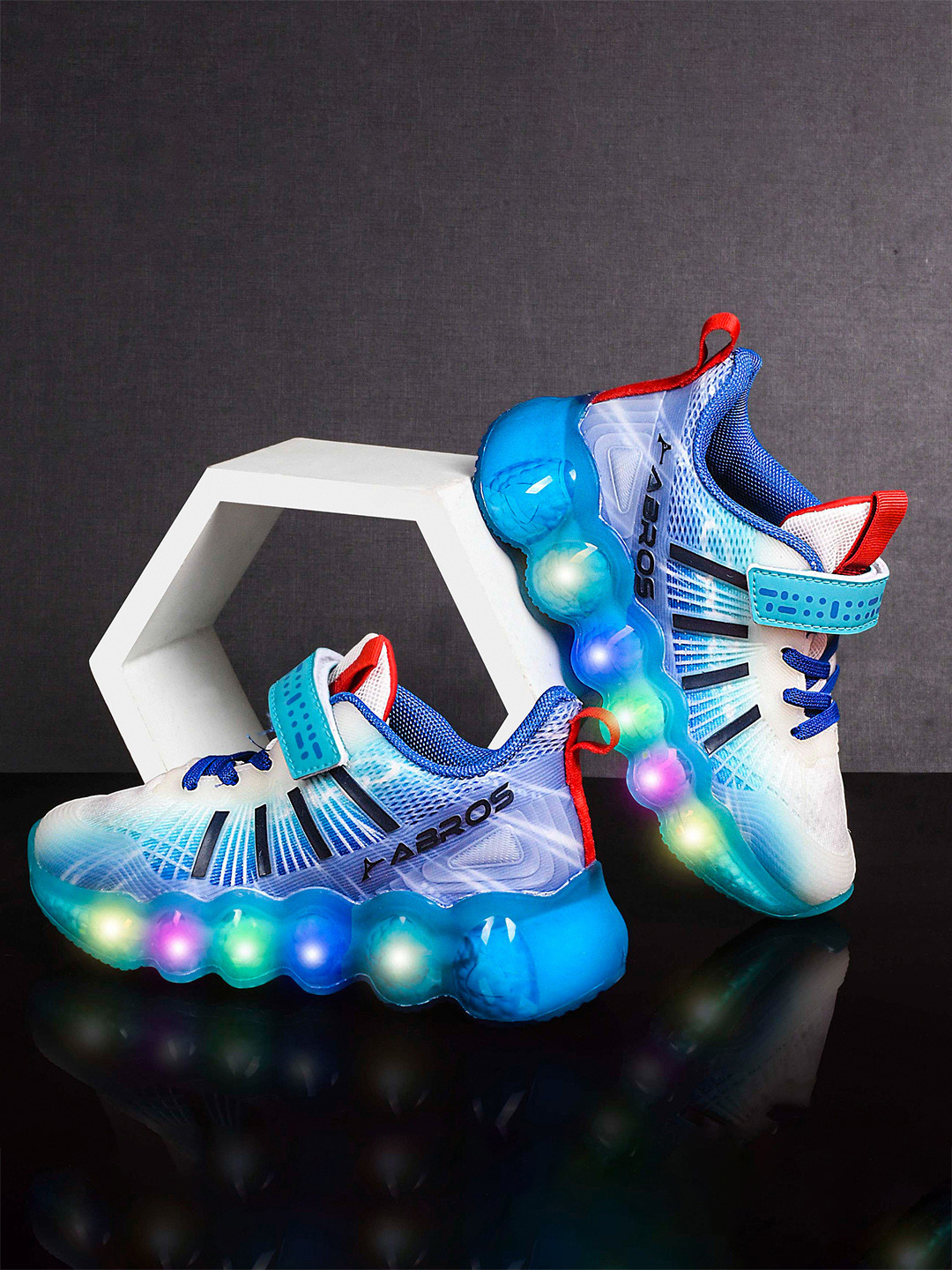 ABROS Boys Textile Marking Running Shoes ASSK0171-R.BLUE/NAVY