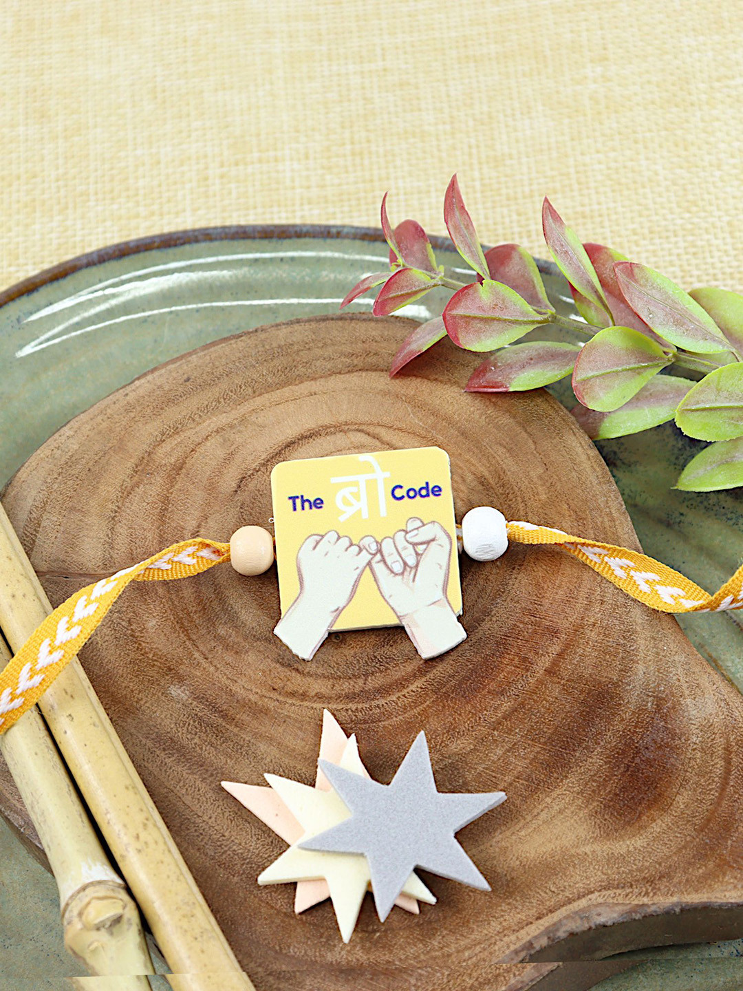 Asthetika BRO CODE Beaded Rakhi with Roli Chawal