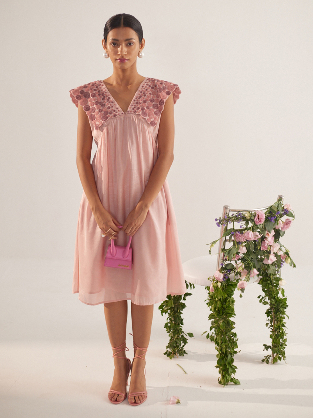 Western Era Flutter Sleeve A-Line Dress