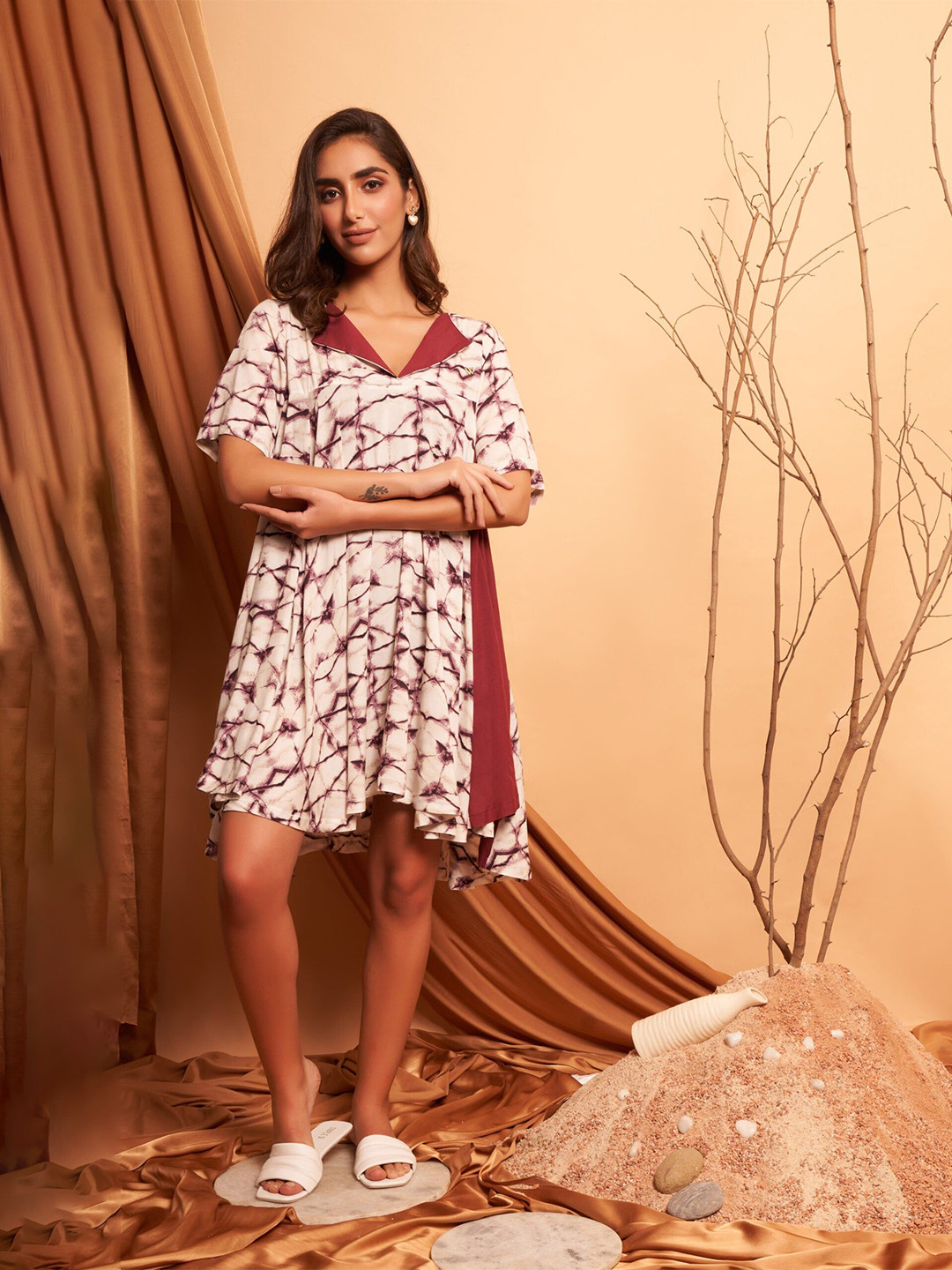 Western Era Tie and Dye A-Line Dress