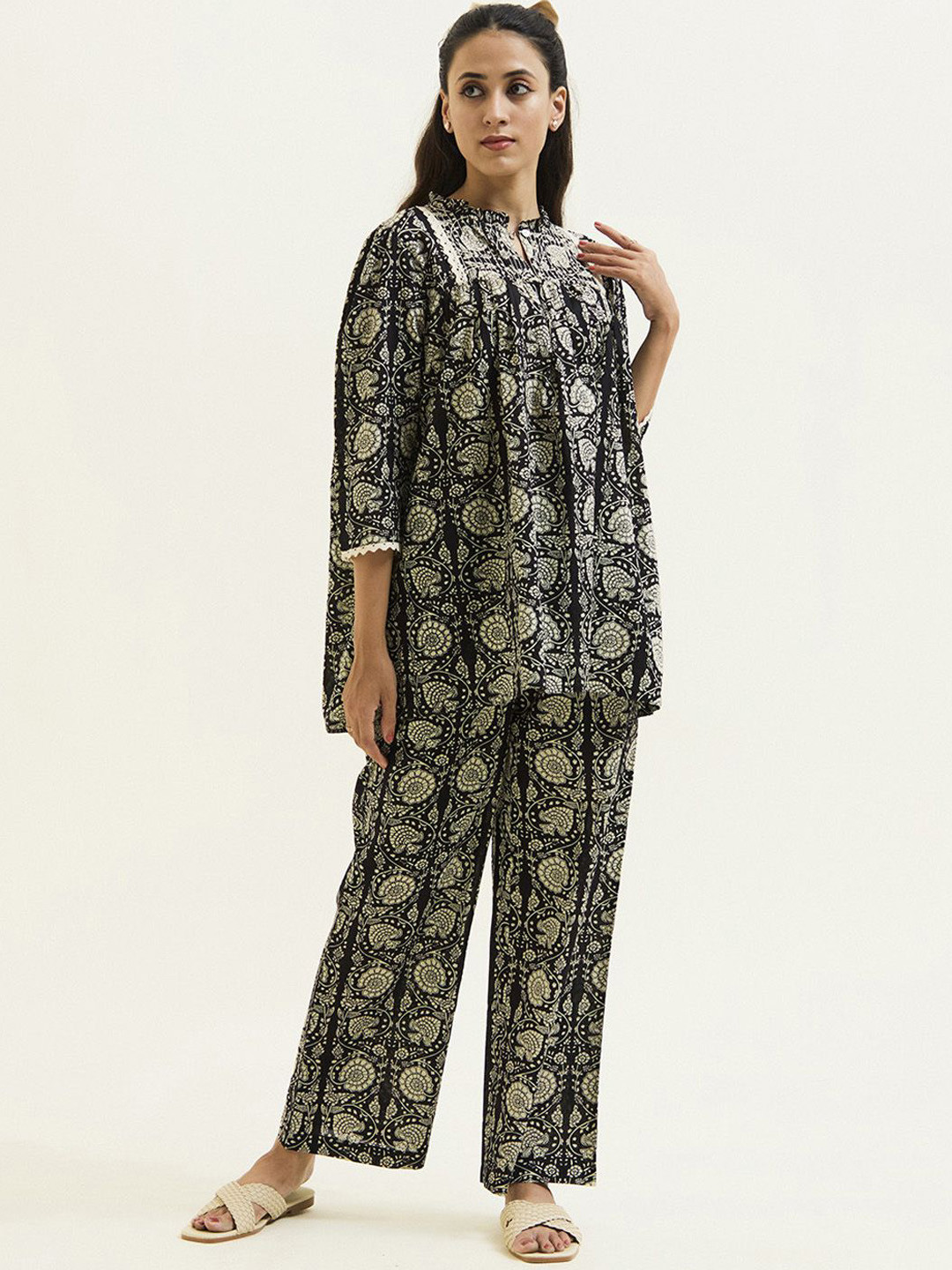 Jaipur Kurti Printed Cotton Co-ord Set