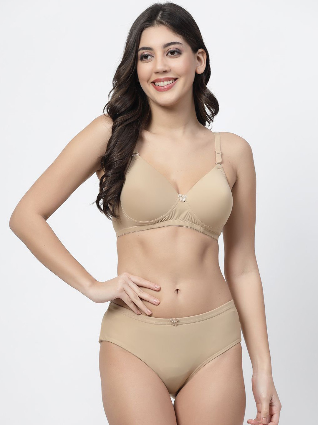 College Girl Lightly Padded Lingerie Set PolyPadPlainSet-216