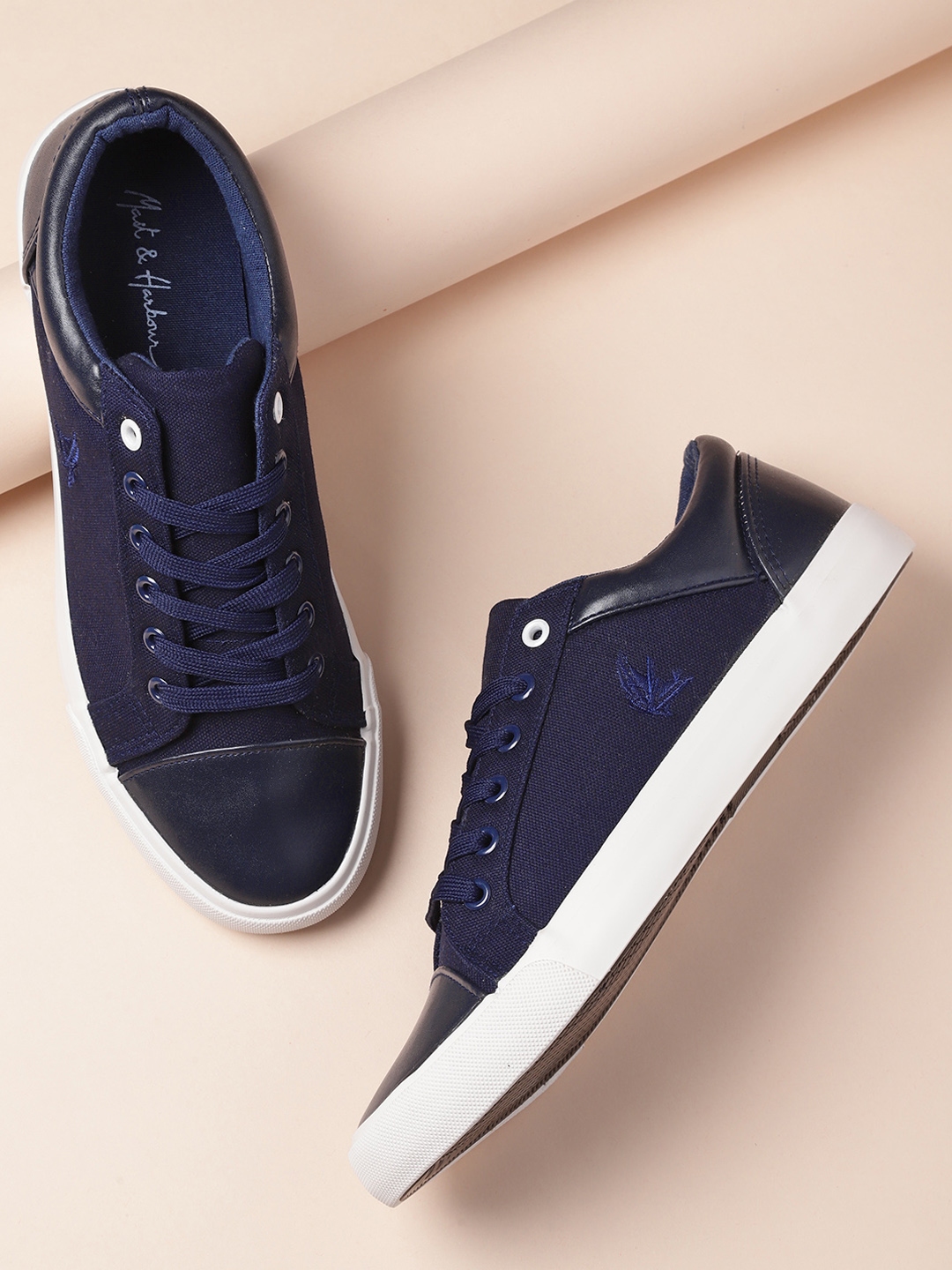 Buy Mast & Harbour Men Navy Blue Sneakers - Casual Shoes for Men 3002304 |  Myntra
