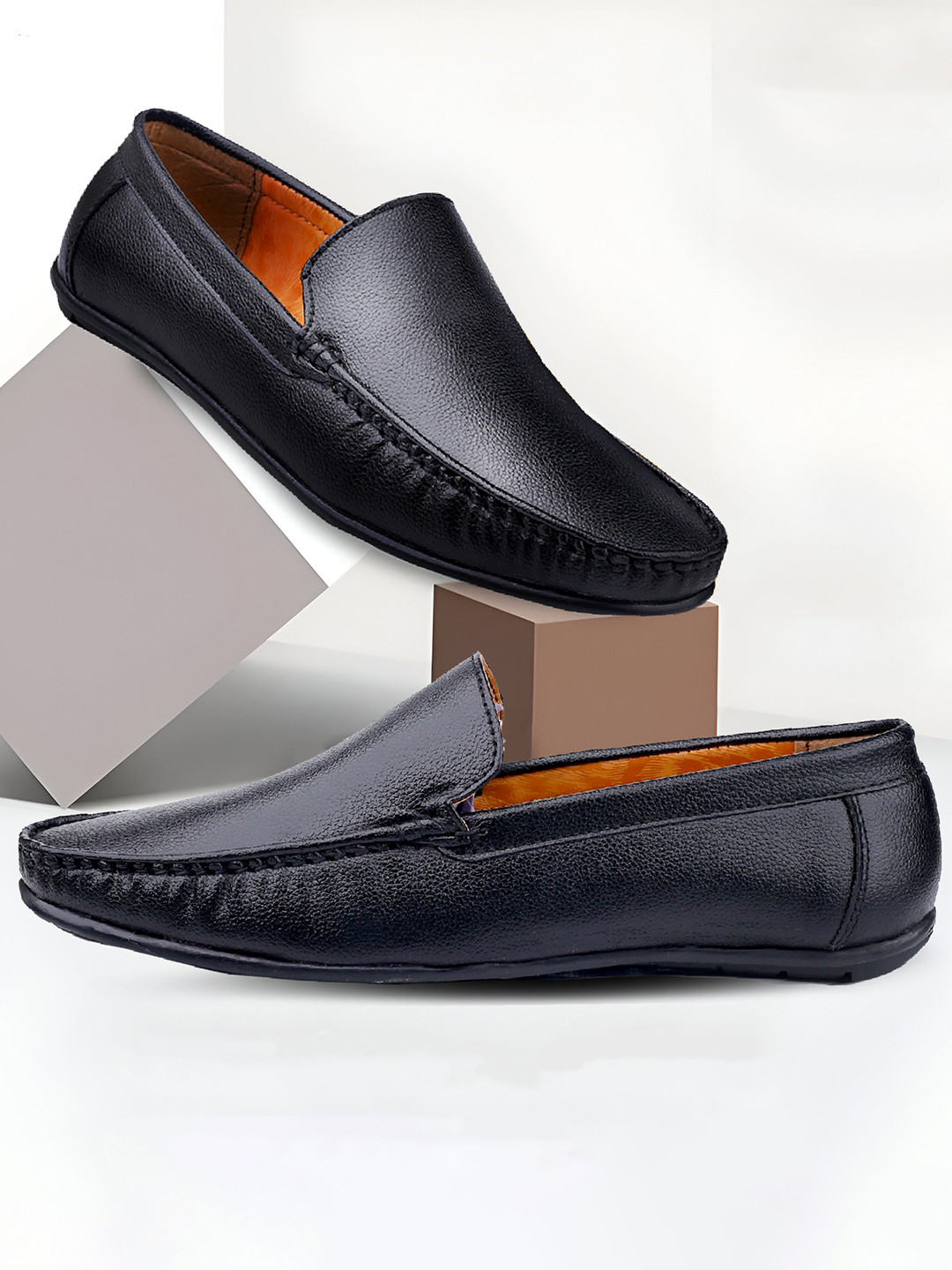 Bxxy Men Textured Round Toe Formal Loafers