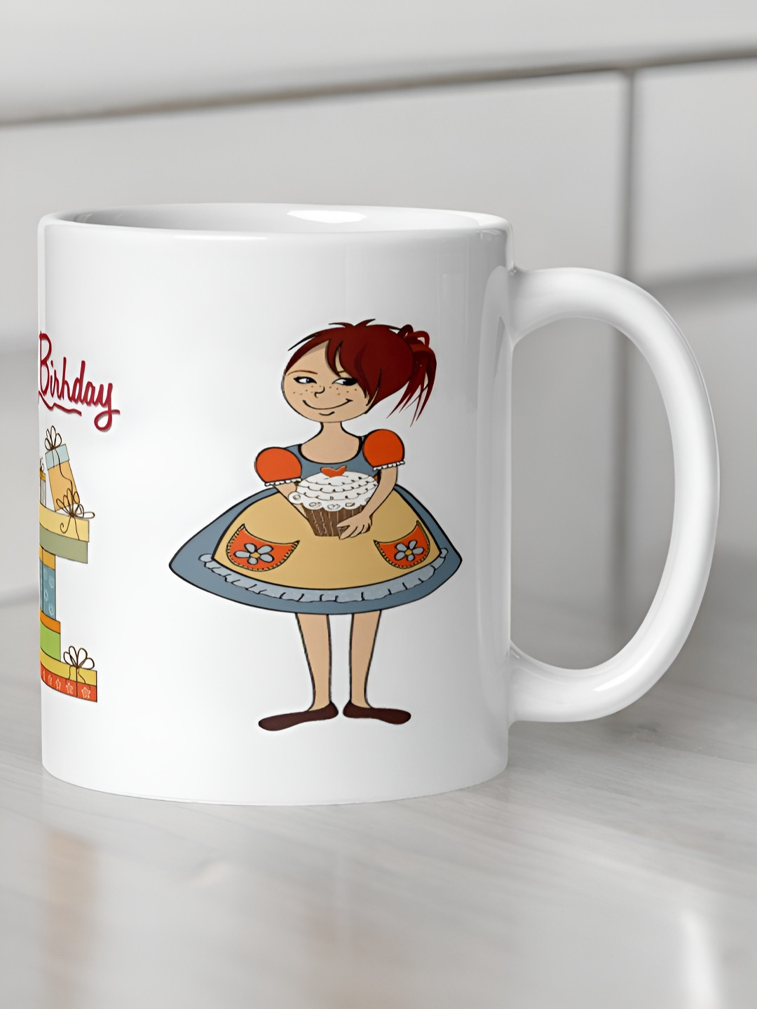 bettergiftflowers Adorable Bhaiya White Typography Ceramic Microwave Safe Mug-350ml