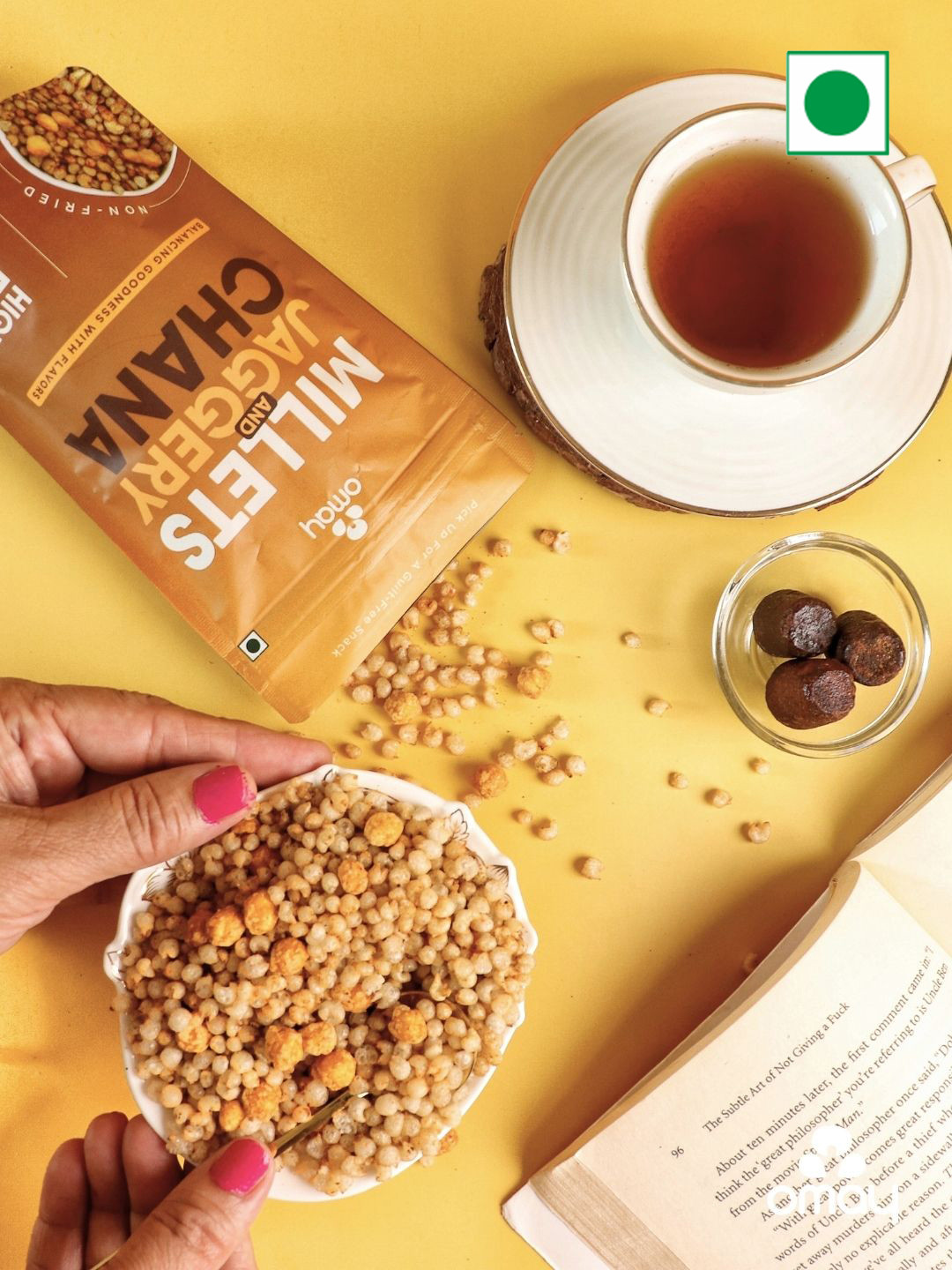 Omay Foods 6 Pcs Foods Millets & Chana (Jaggery coated)-30g