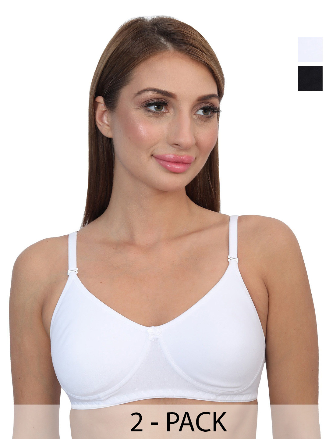 Glamoras Pack Of 2 Non Padded T-shirt Bras With All Day Comfort
