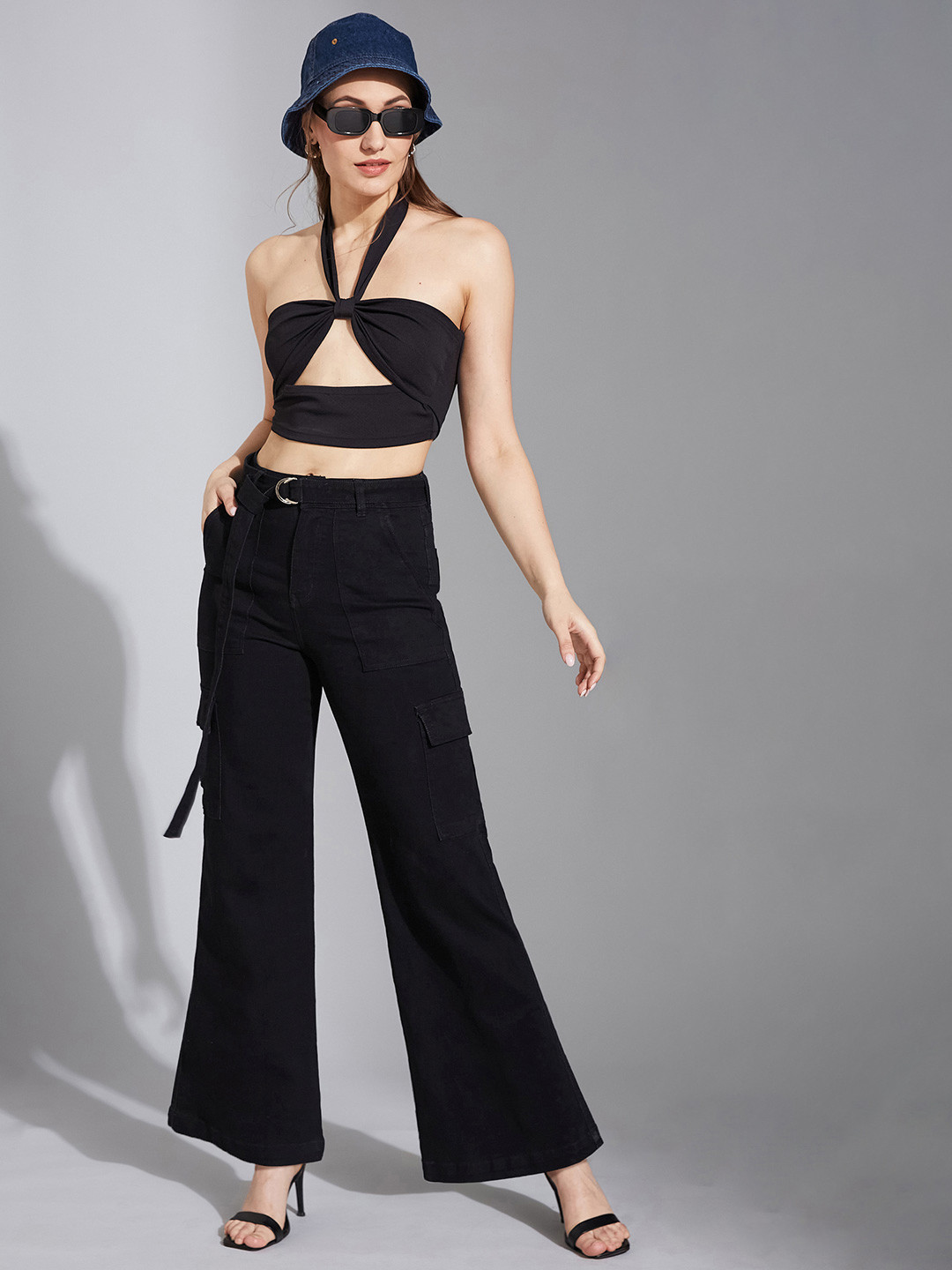 Life With Pockets Women Wide Leg High-Rise Stretchable Jeans