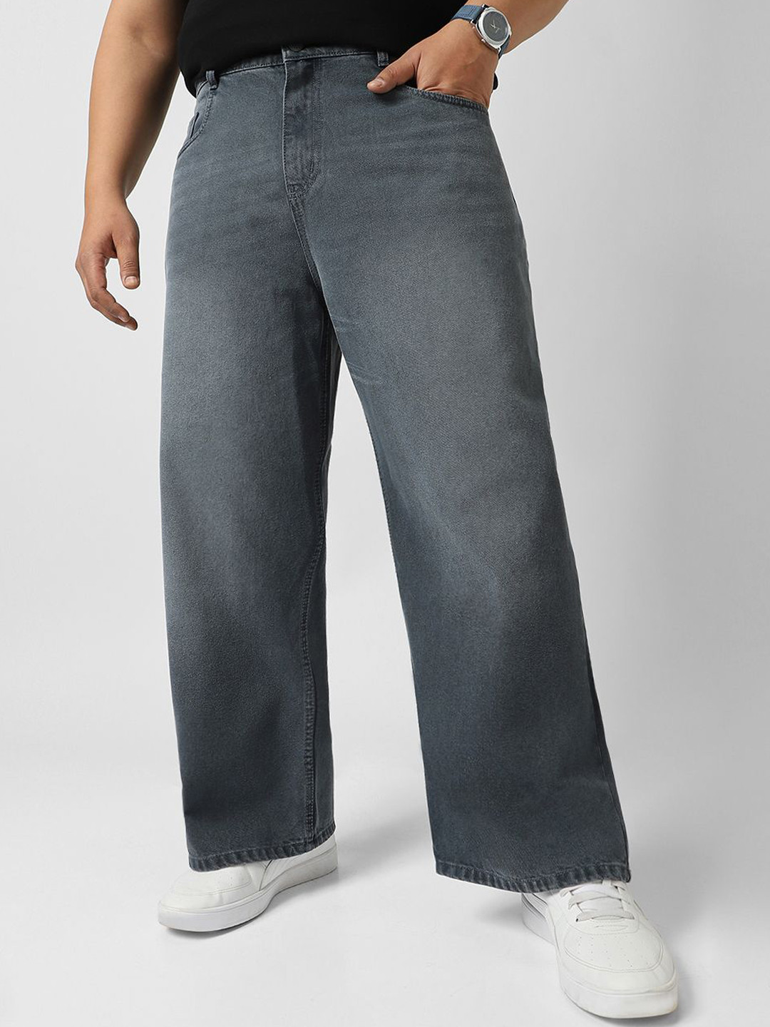 Urbano Fashion Men Non Stretchable Loose Baggy Fit Washed Jeans