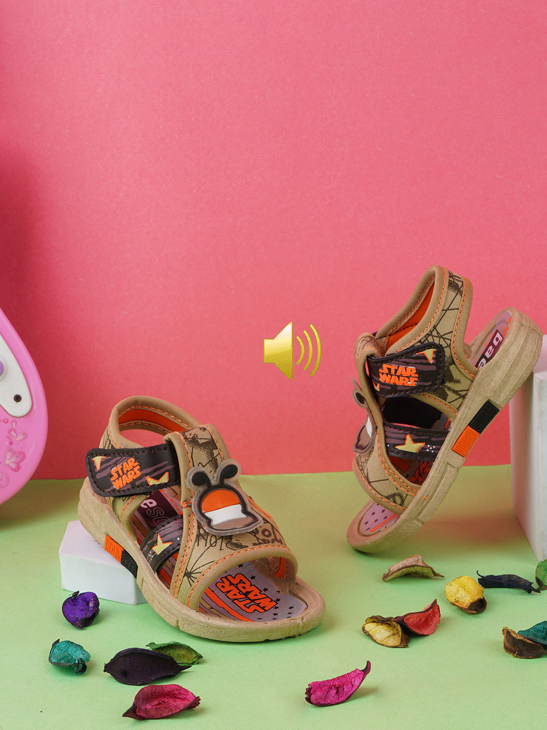 BAESD Infants Printed Chu Chu Musical Sports Sandals