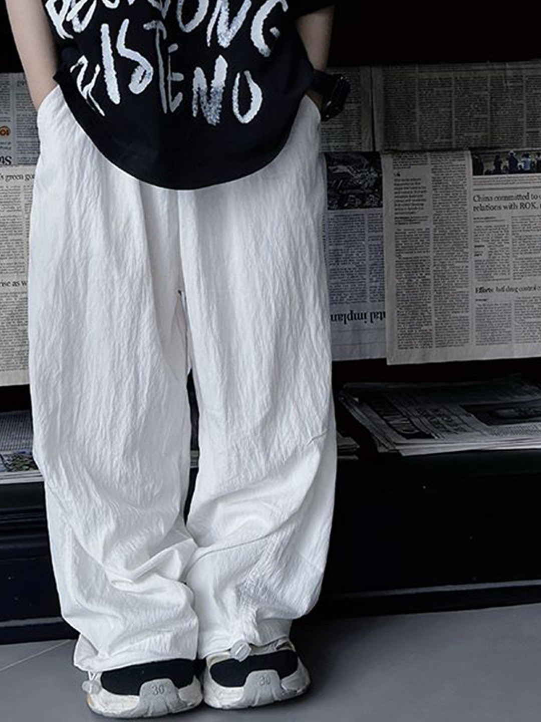 StyleCast x Revolte Boys Printed Loose Fit Easy Wash Trousers