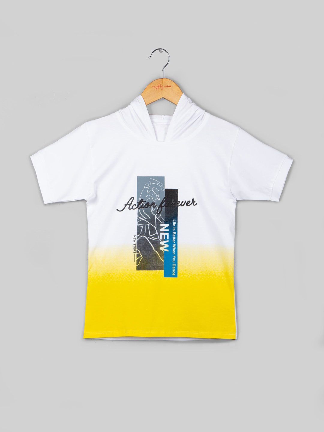 Naughty Ninos Boys Graphic Printed Hooded T-shirt