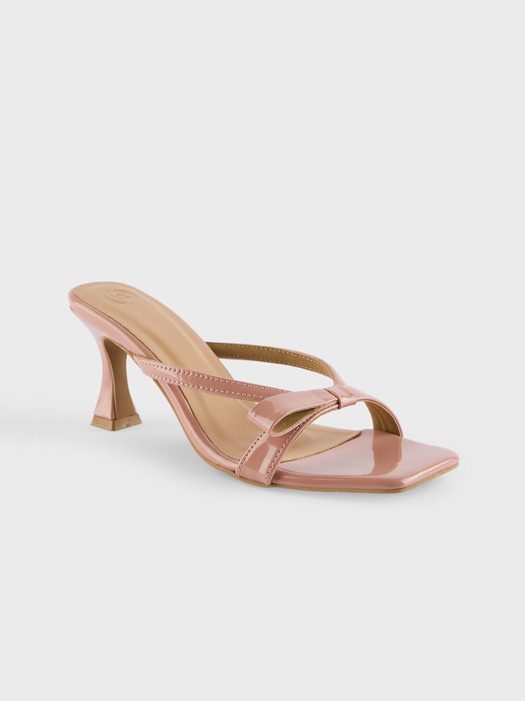 20Dresses Nude Pink Bow Detail Open Toe Stiletto Heels