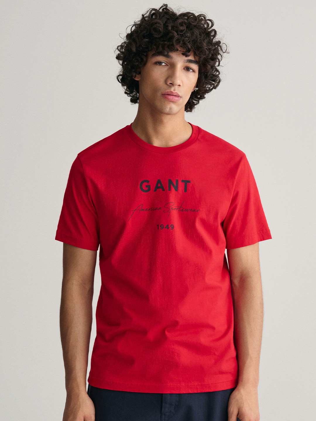 GANT Men Printed Organic Cotton Applique T-shirt