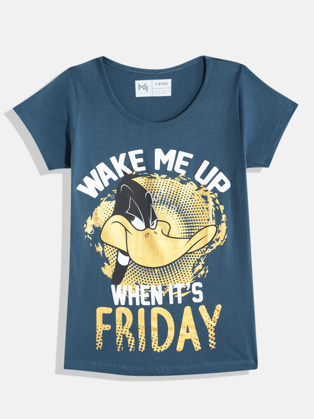 YK X Minute Mirth Girls Looney Tunes Printed Pure Cotton T-shirt