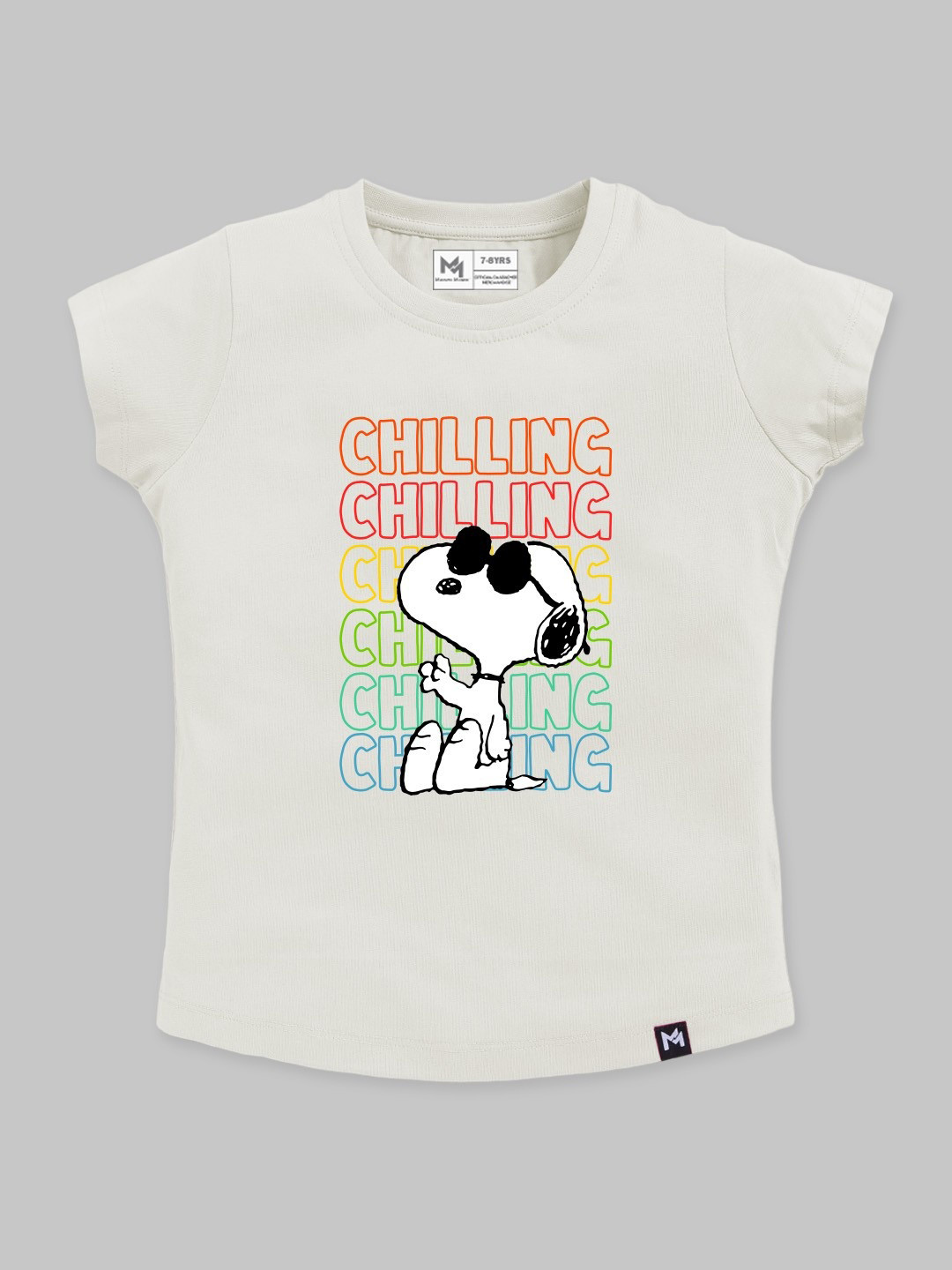 YK X Minute Mirth Girls Snoopy Printed Pure Cotton T-shirt