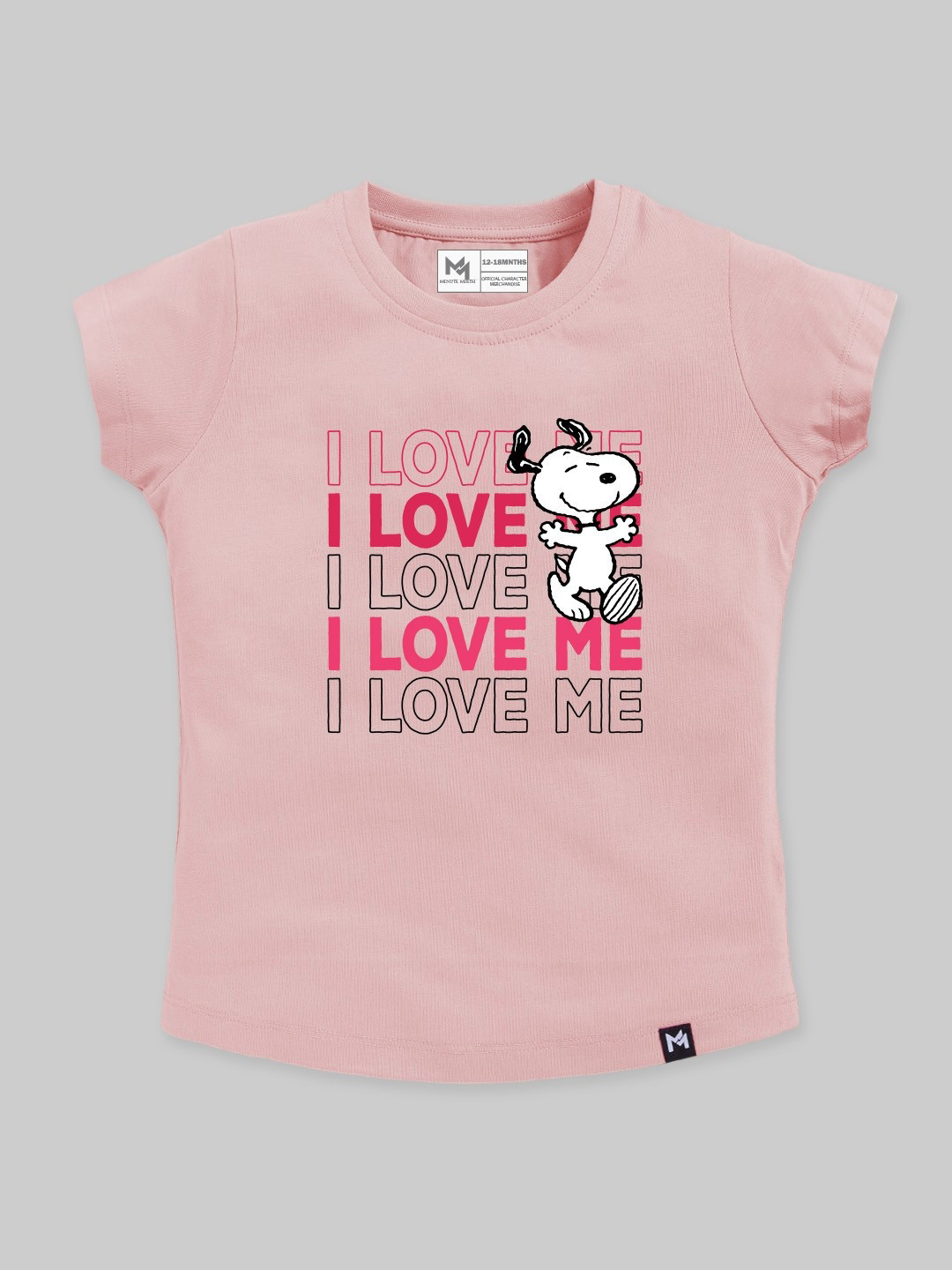 YK X Minute Mirth Girls Peanuts Printed Pure Cotton T-shirt