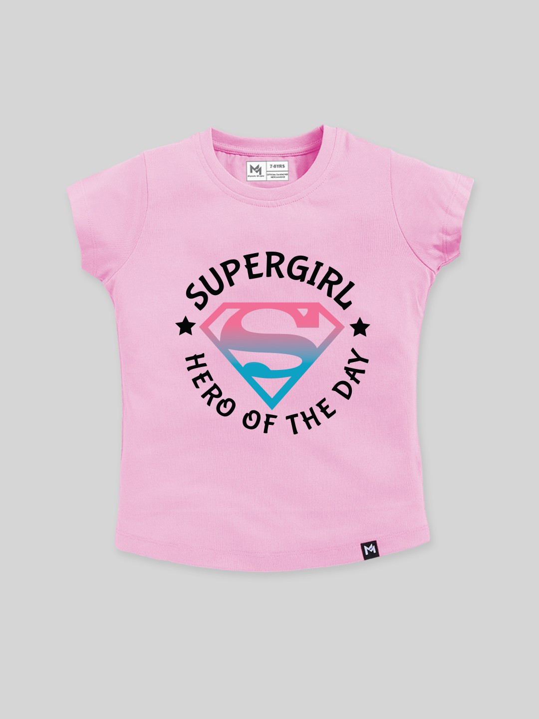 YK X Minute Mirth Girls Typography Printed Pure Cotton T-shirt