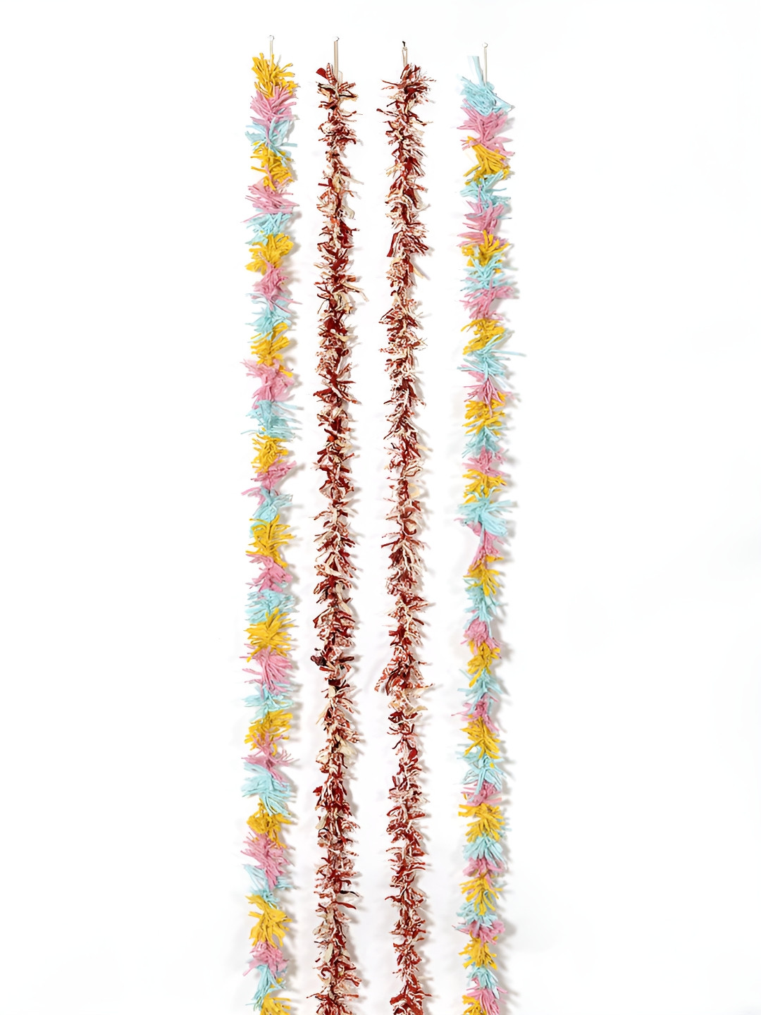 Contrast Living Blue & Red 4 Pieces Hanging Tinsels Festive Decor