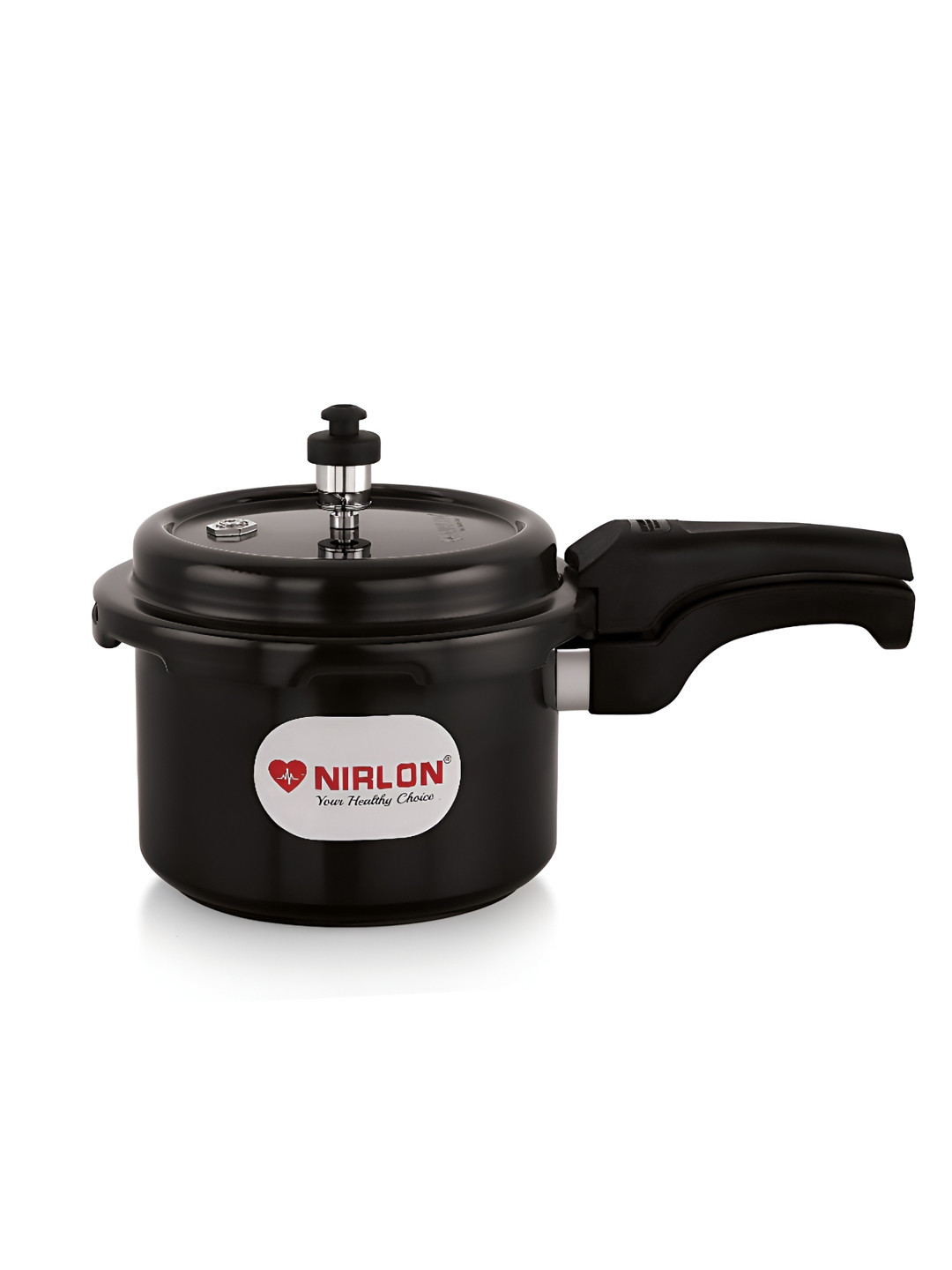 NIRLON Black Aluminium Dishwasher Safe Induction Outer Lid Hard Anodized Pressure Cooker-3 L