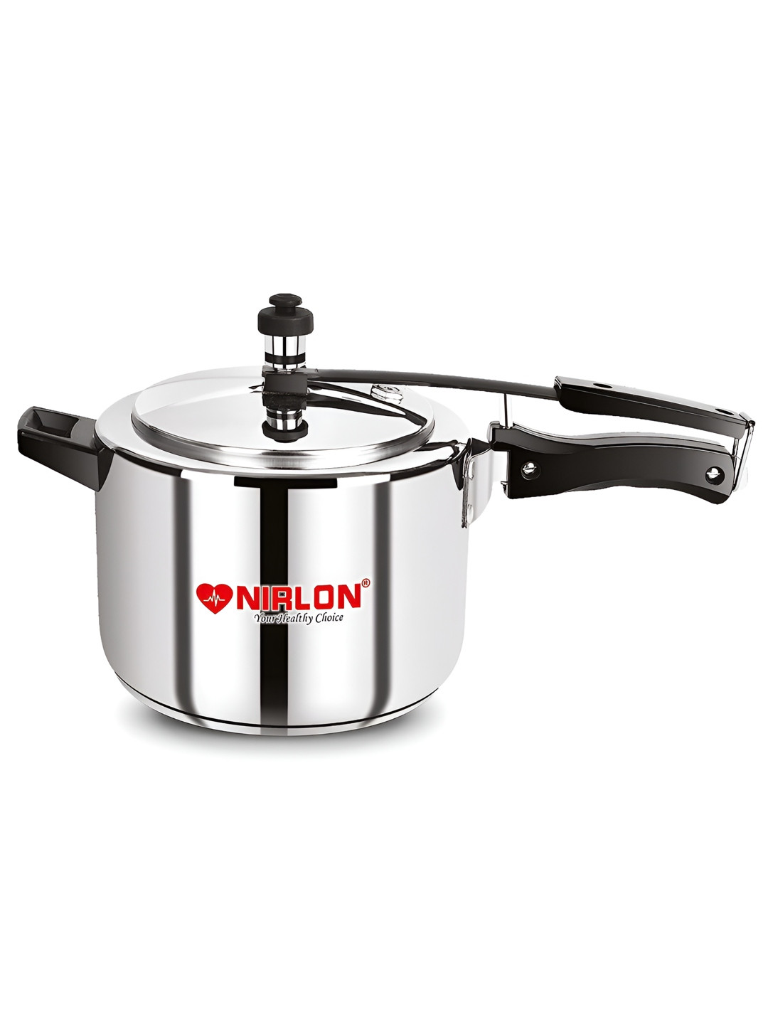 NIRLON Silver Stainless Steel Induction Base Inner Lid Pressure Cooker-3 L