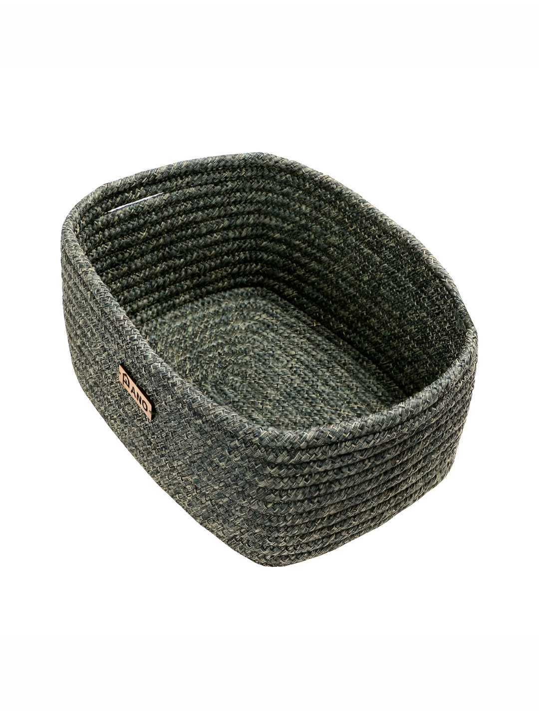 Pano Harmony Green & Black Self Design Medium Storage Basket