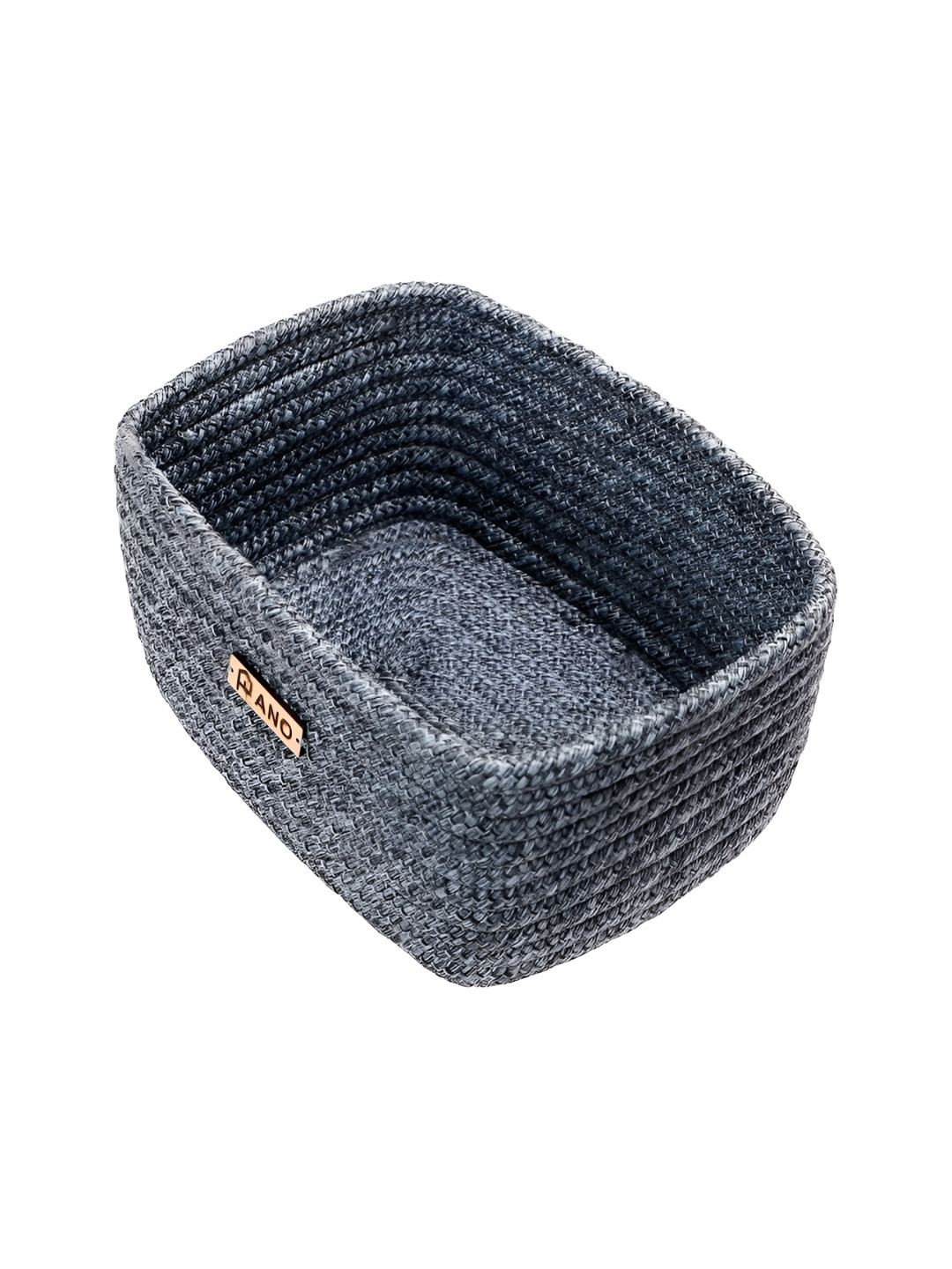 Pano Harmony Grey Self Design Medium Storage Basket