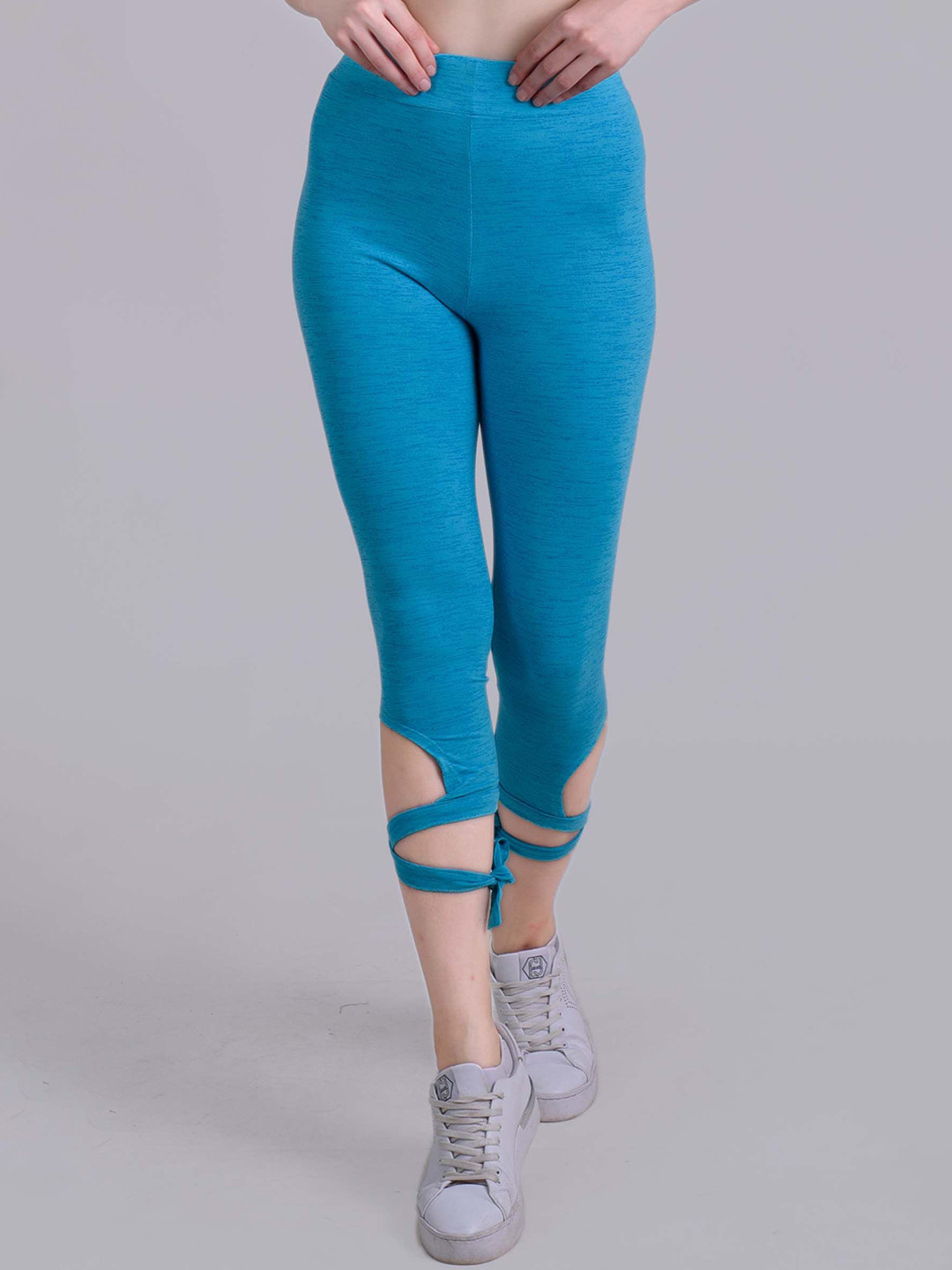 Keepfit Women Ankle Length Crisscross Design Yoga Tights