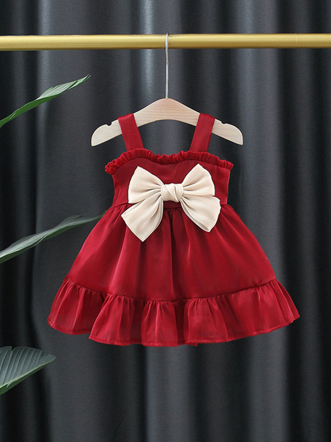INCLUD Girls Fit & Flare Dress with Statement Bow