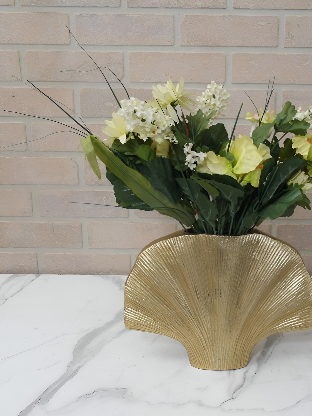 Maison Modern Gold toned Aluminum Flower Vase