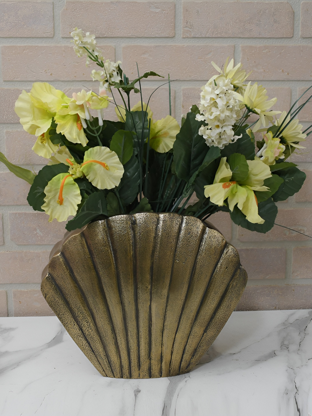 Maison Modern Gold toned Aluminum Flower Vase