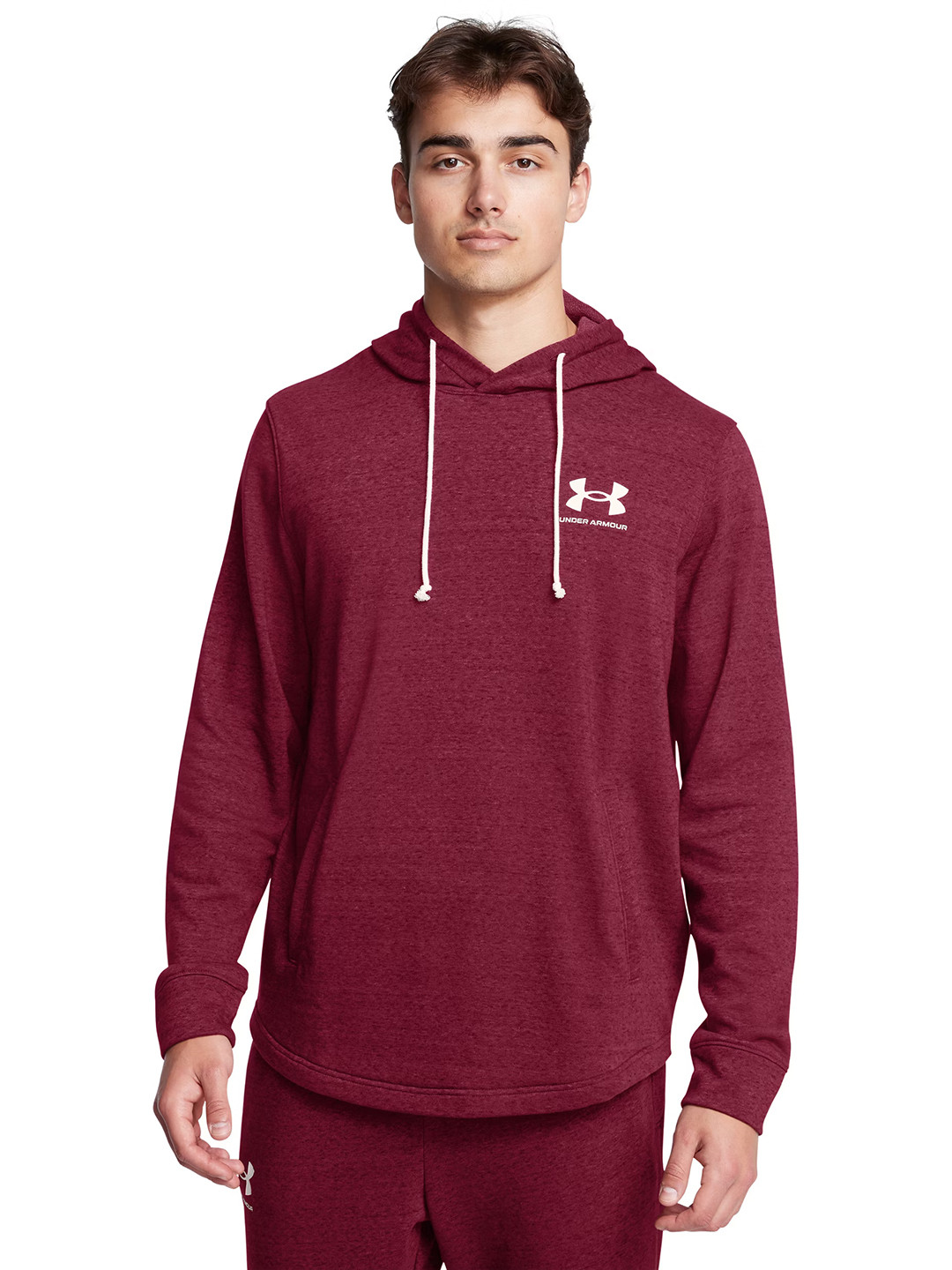 UNDER ARMOUR Rival Terry Melange-Effect Hooded Outdoor Sweatshirt