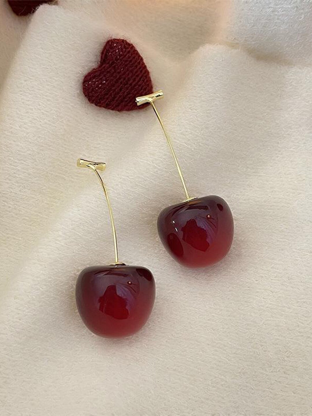 FIMBUL Cherry Fruit Classic Drop Earrings