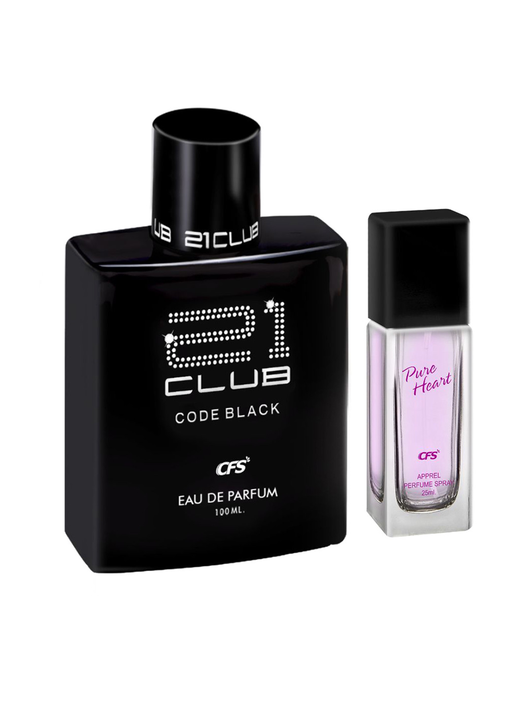 CFS 21 Club EDP 100ml & Pure Heart Long Lasting Perfume - 25 ml