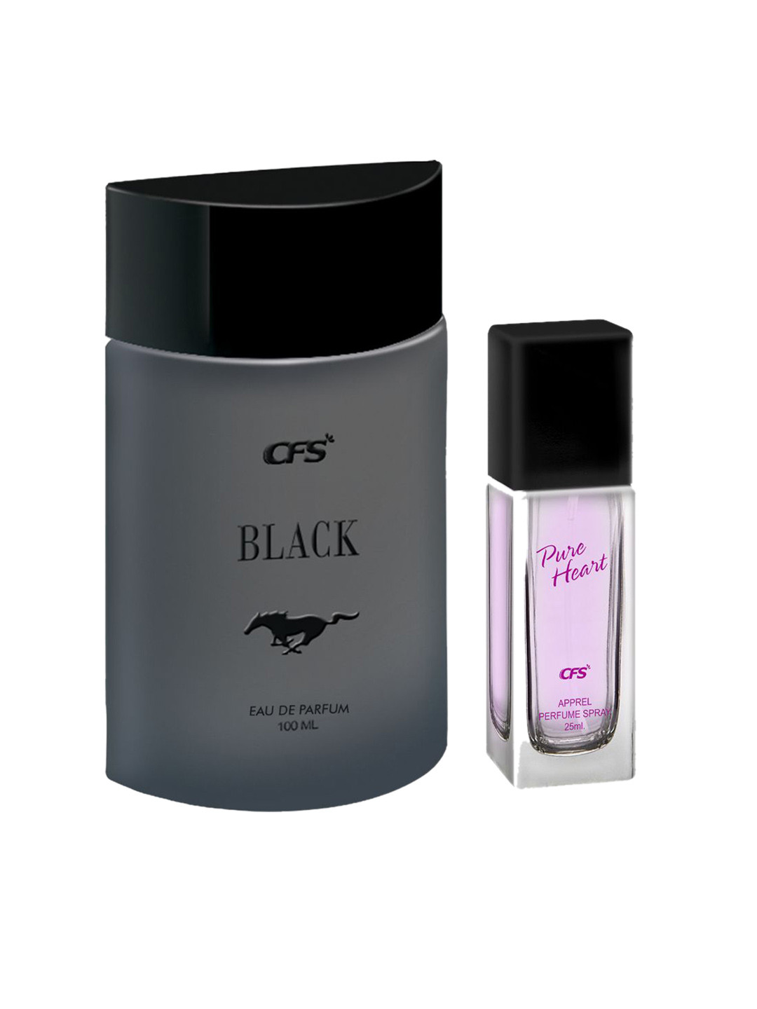 CFS Black Eau De Parfum 100ml & Pure Heart Apparel Perfume - 25ml